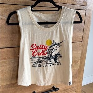 Salty Crew Cream Tank with Marlin Graphic